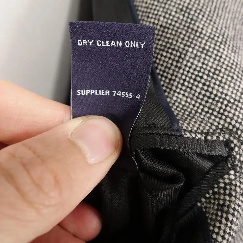 Stafford Sport Coat Mens 50R Gray Herringbone Merino Wool Classic Fit Jacket